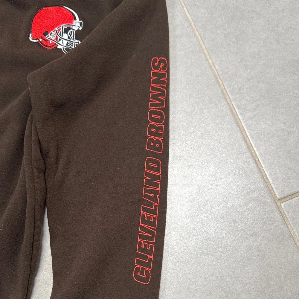 Cleveland Browns Hoodie with Helmet Logo and Cleveland Browns on sleeves